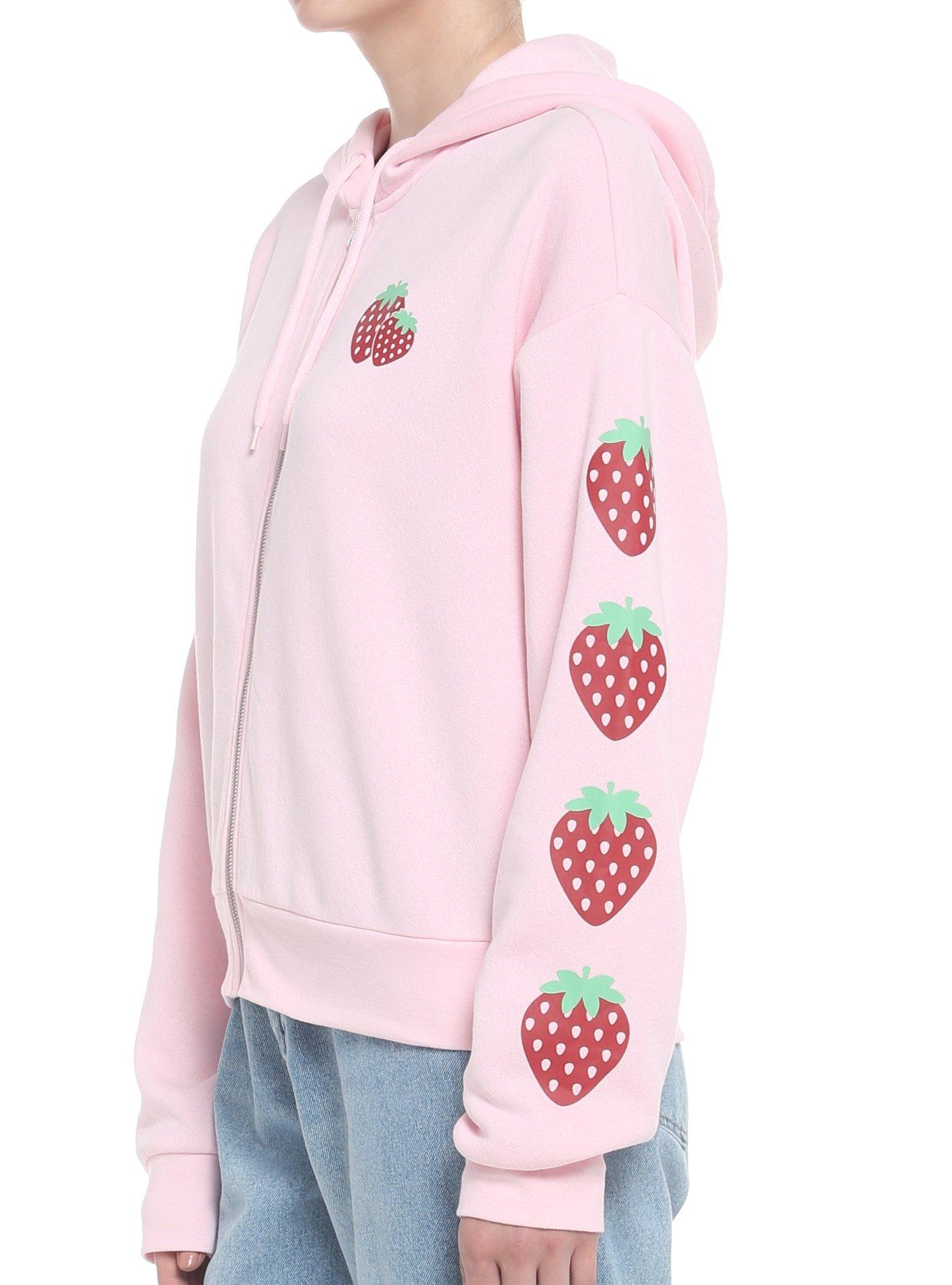 Strawberry Girls Hoodie, PINK, alternate
