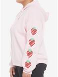 Strawberry Girls Zip-Up Hoodie Plus Size, PINK, alternate