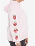 Strawberry Girls Zip-Up Hoodie Plus Size, PINK, alternate