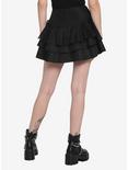 Black Buckle Tiered Skirt, BLACK, alternate