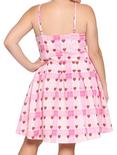 Strawberry Plaid Lace-Up Dress Plus Size, PLAID - PINK, alternate