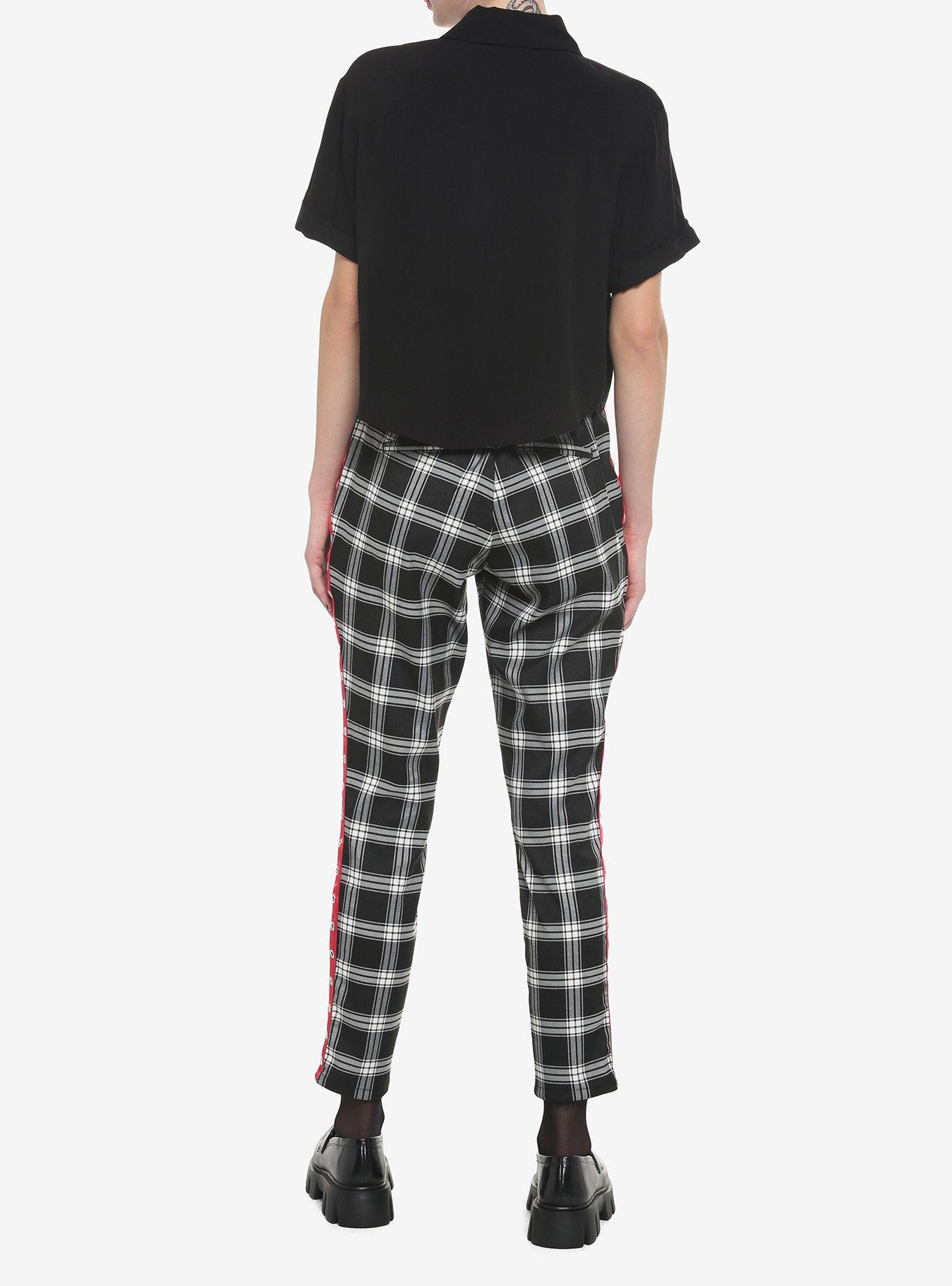 Black Mushroom Heart Girls Woven Button-Up, BLACK, alternate