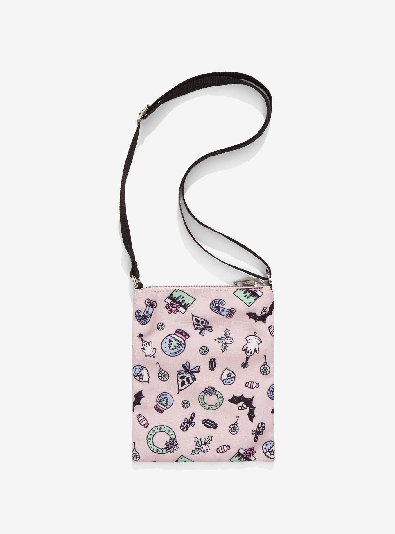 Pastel Horror Christmas Passport Crossbody Bag, , alternate