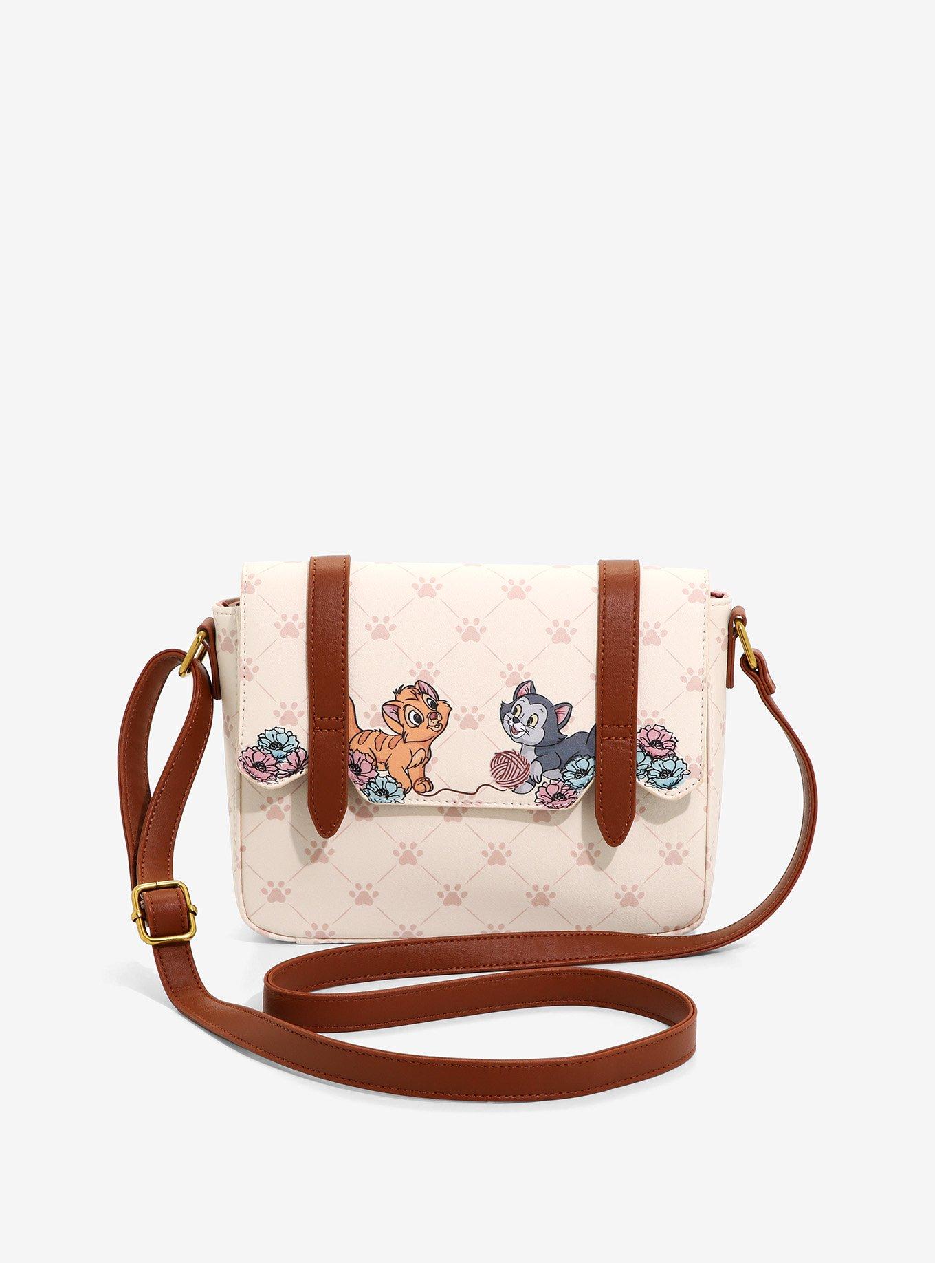Loungefly Disney Cats Floral Crossbody Bag, , alternate