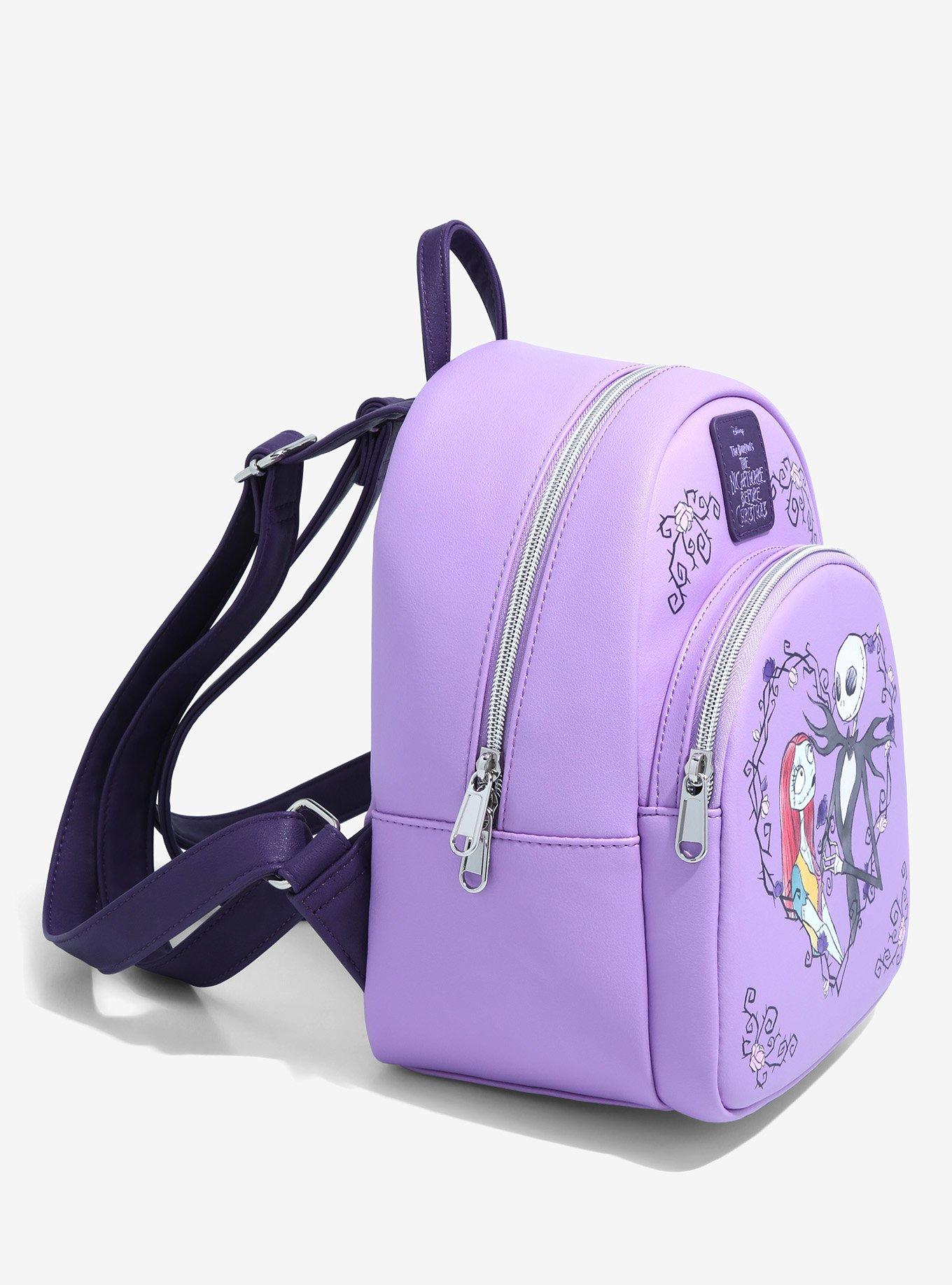 Loungefly The Nightmare Before Christmas Jack & Sally Thorn Heart Mini Backpack, , alternate