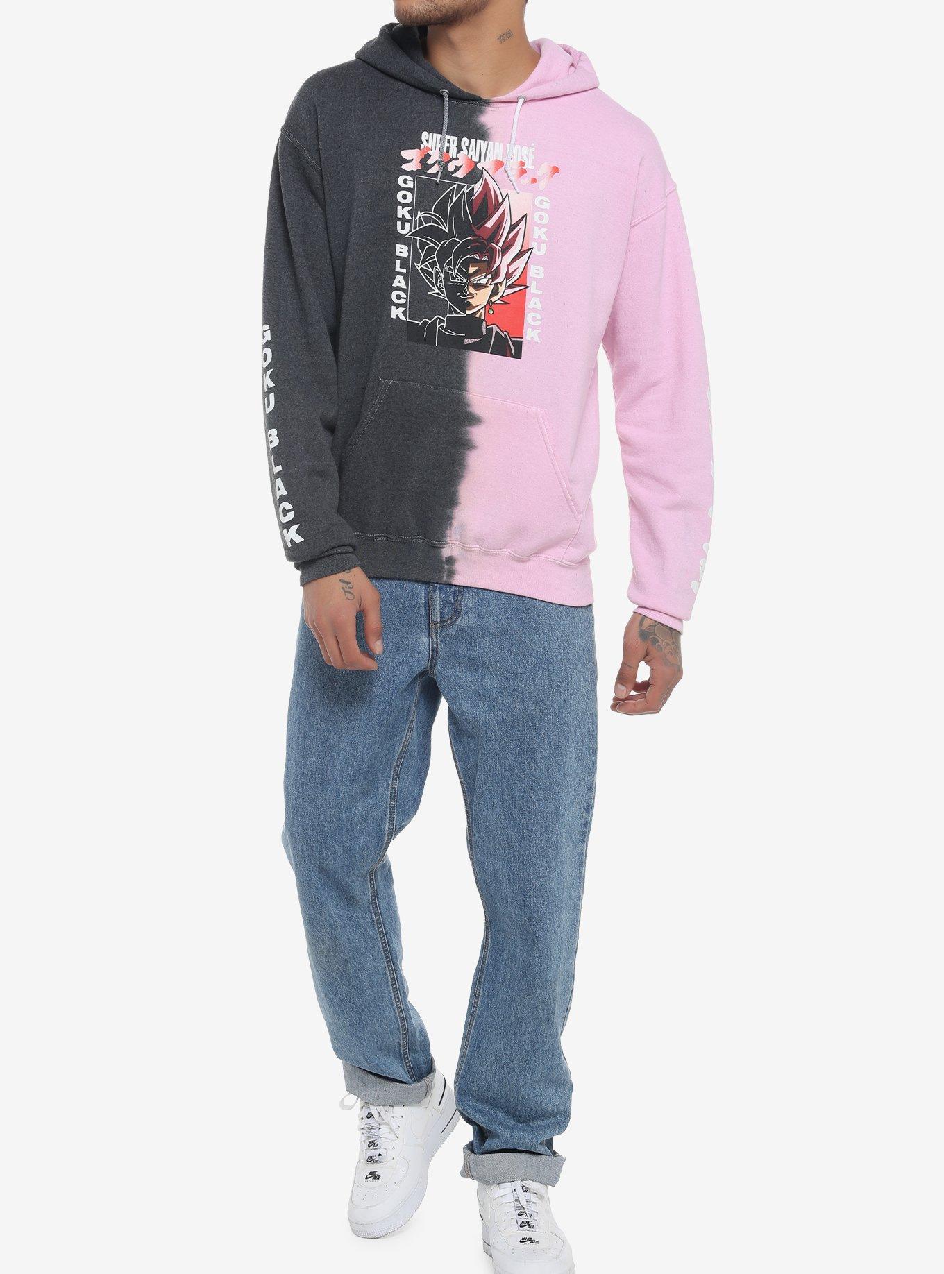 Dragon Ball Z Super Saiyan Rose Split-Dye Hoodie, MULTI, alternate