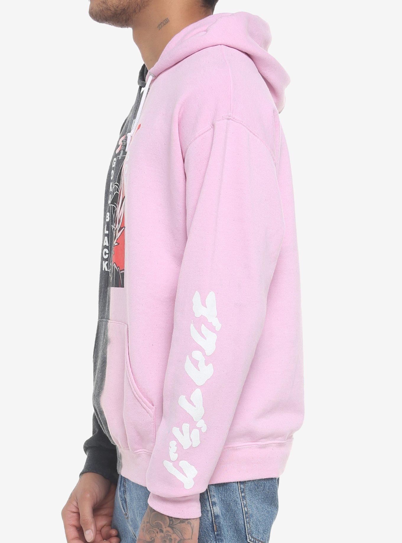 Dragon Ball Z Super Saiyan Rose Split-Dye Hoodie, MULTI, alternate