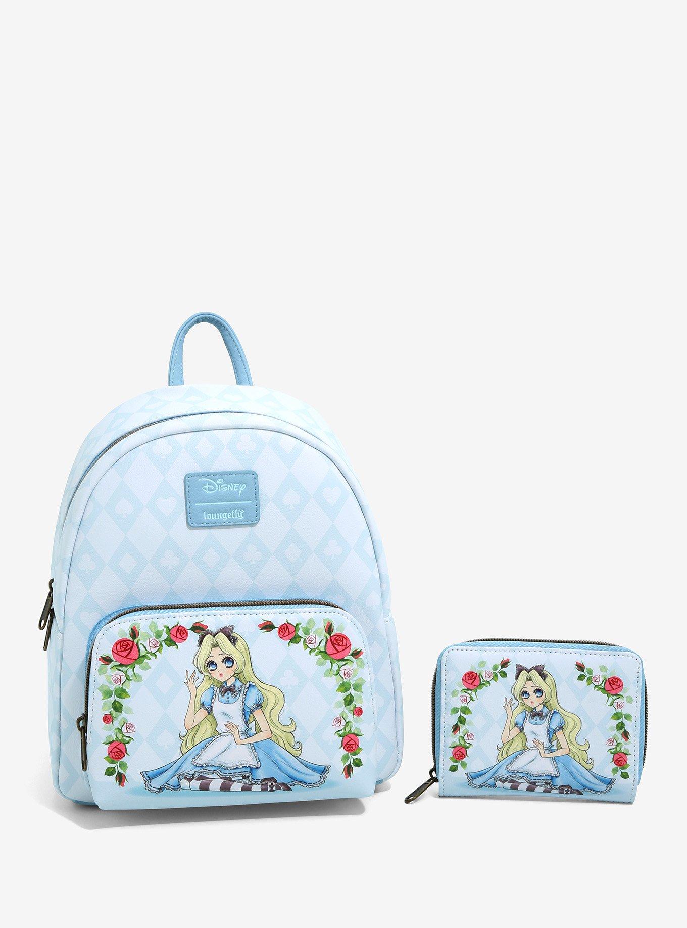 Loungefly Disney Alice In Wonderland Roses Mini Zipper Wallet, , alternate