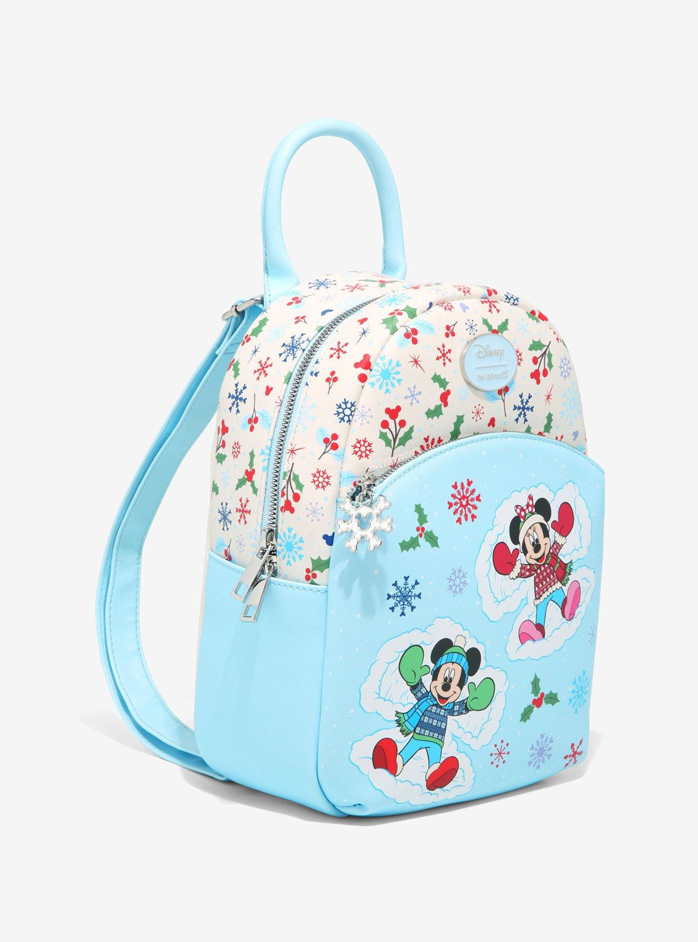 Her Universe Mickey Mouse & Minnie Mouse Snow Angels Mini Backpack, , alternate