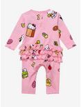 Sanrio Hello Kitty and Friends Fruits & Snacks Allover Print Infant One-Piece - BoxLunch Exclusive, LIGHT PINK, alternate