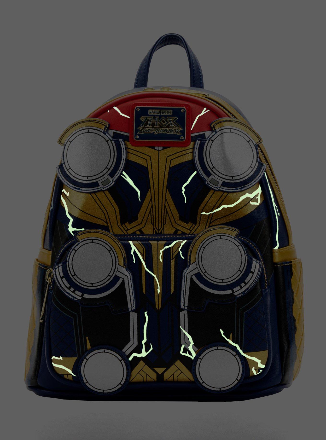 Loungefly Marvel Thor: Love And Thunder Glow-In-The-Dark Cosplay Mini Backpack, , alternate