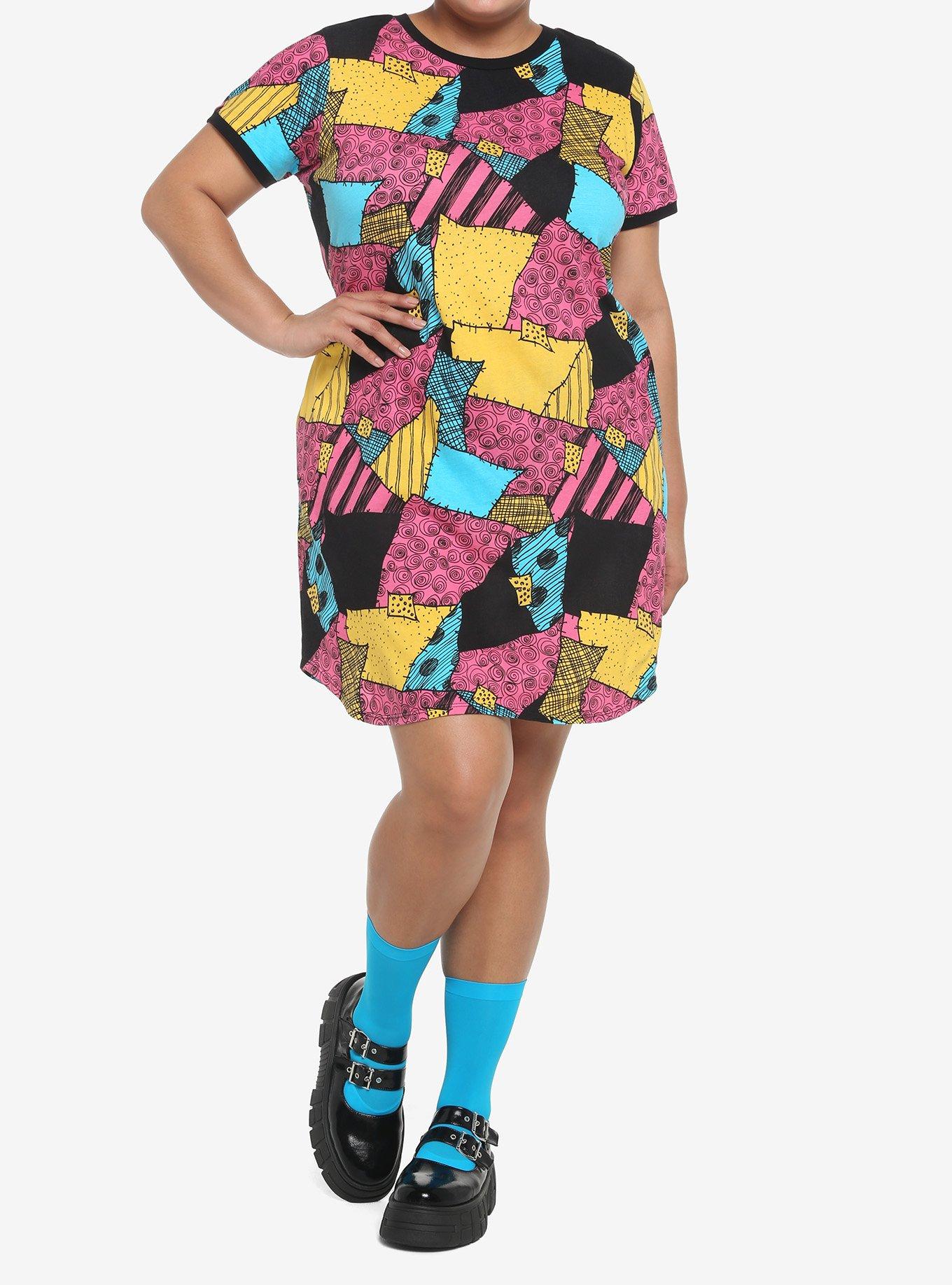 The Nightmare Before Christmas Sally T-Shirt Dress Plus Size, MULTI, alternate