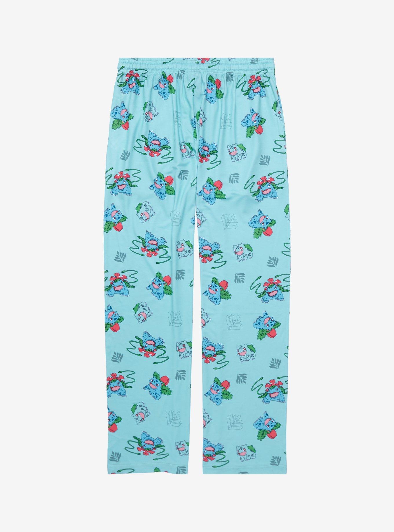 Pok&eacute;mon Grass Type Evolutions Allover Print Sleep Pants - BoxLunch Exclusive, BLUE, alternate