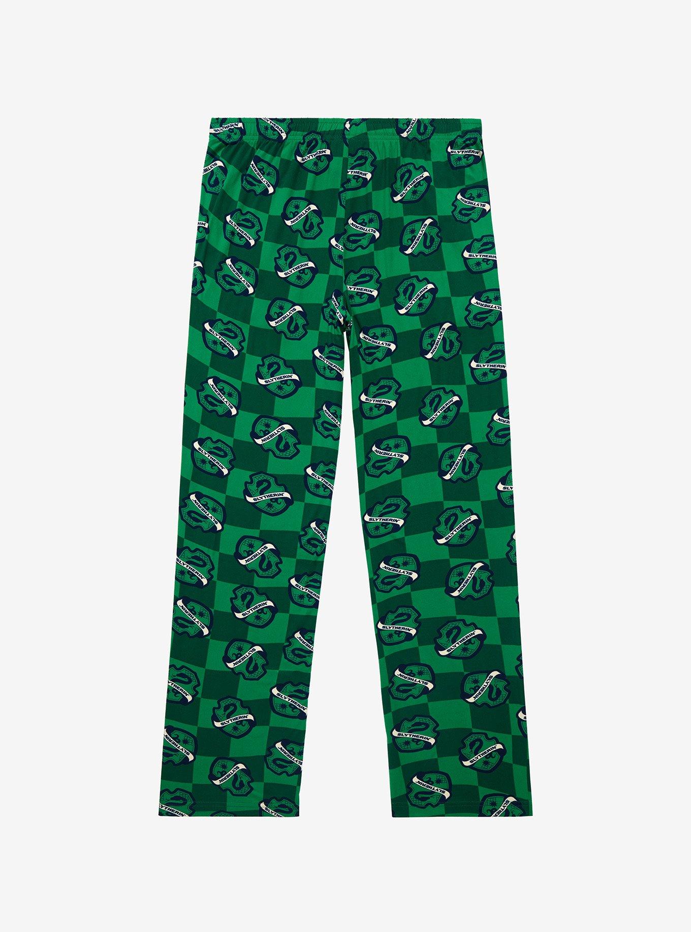 Harry Potter Slytherin House Crest Checkered Sleep Pants - BoxLunch Exclusive , MULTI, alternate