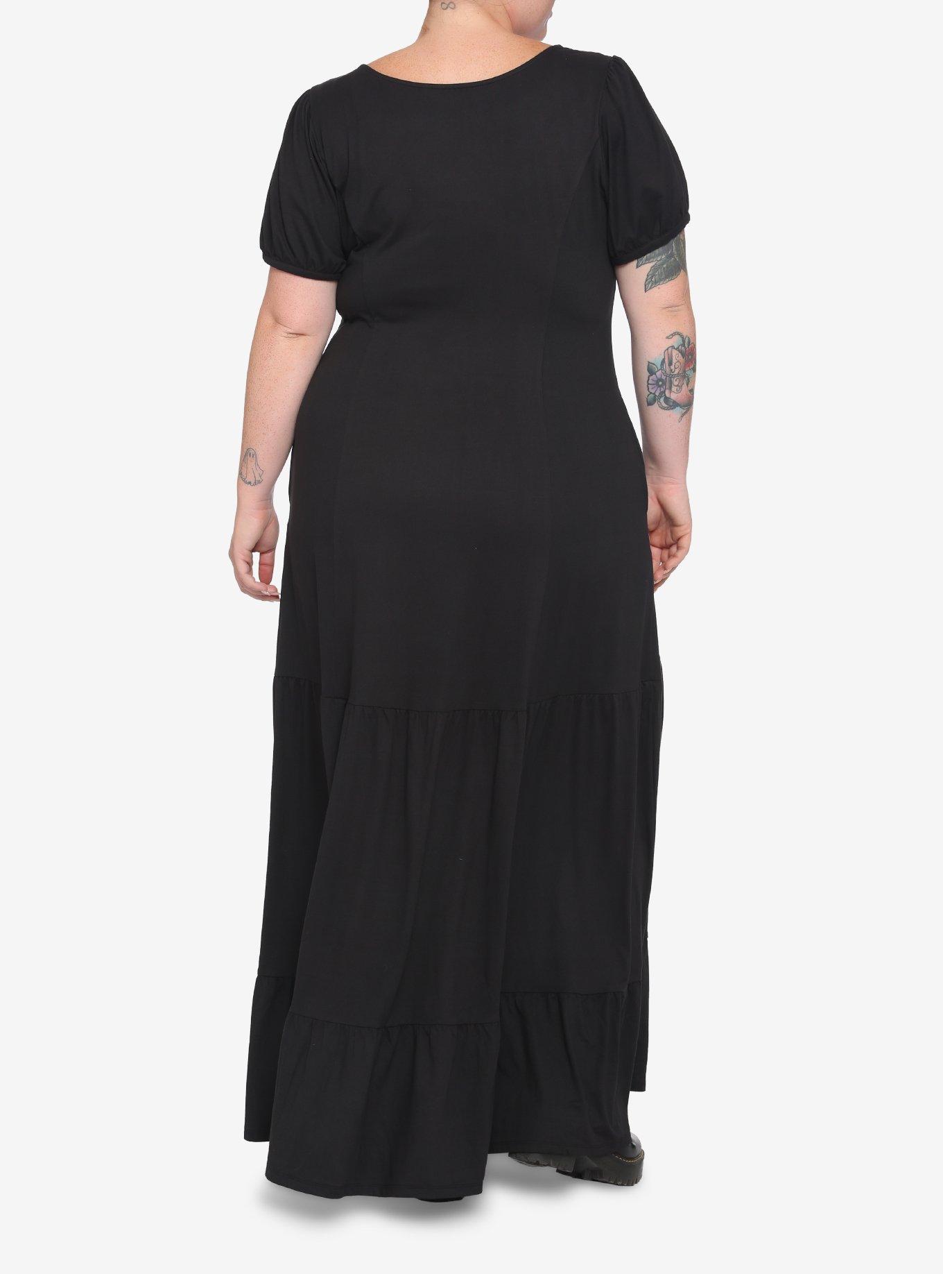 Black Empire Maxi Dress Plus Size, BLACK, alternate