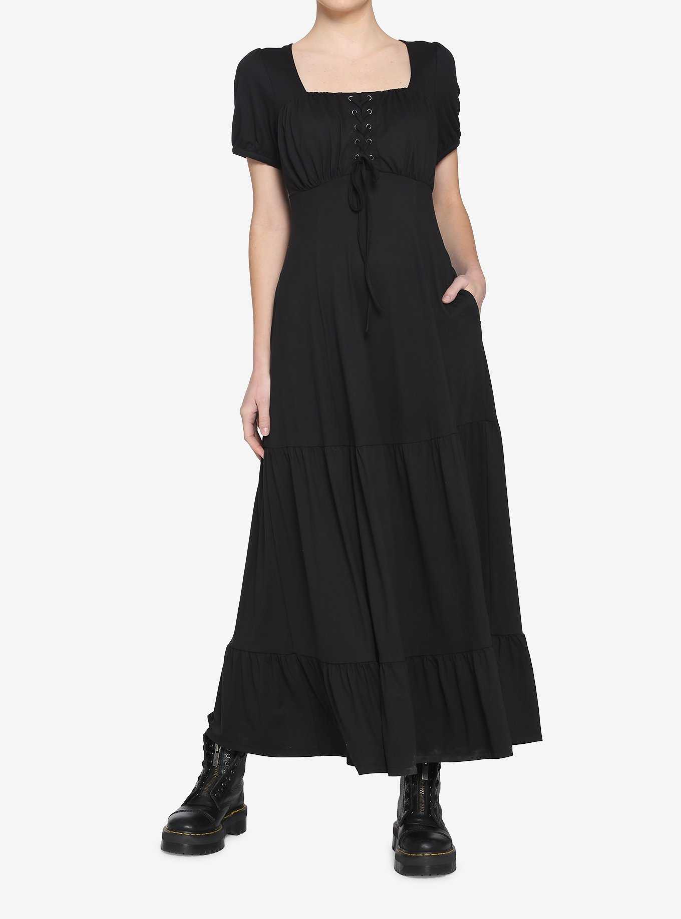Black Empire Maxi Dress, , hi-res