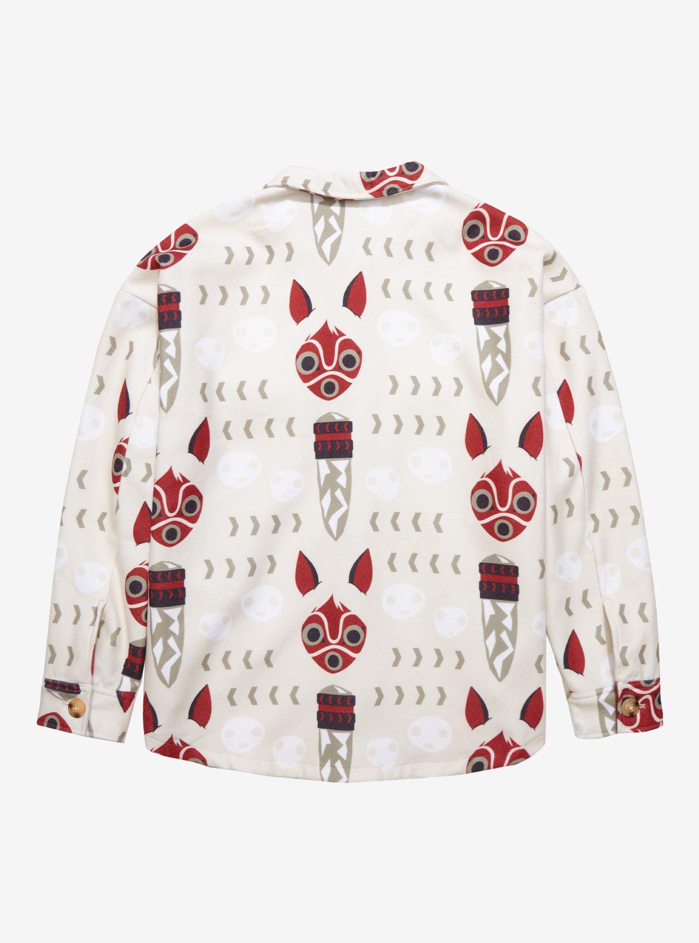 Studio Ghibli Princess Mononoke San's Mask Polar Fleece Jacket Plus Size, MULTI, alternate