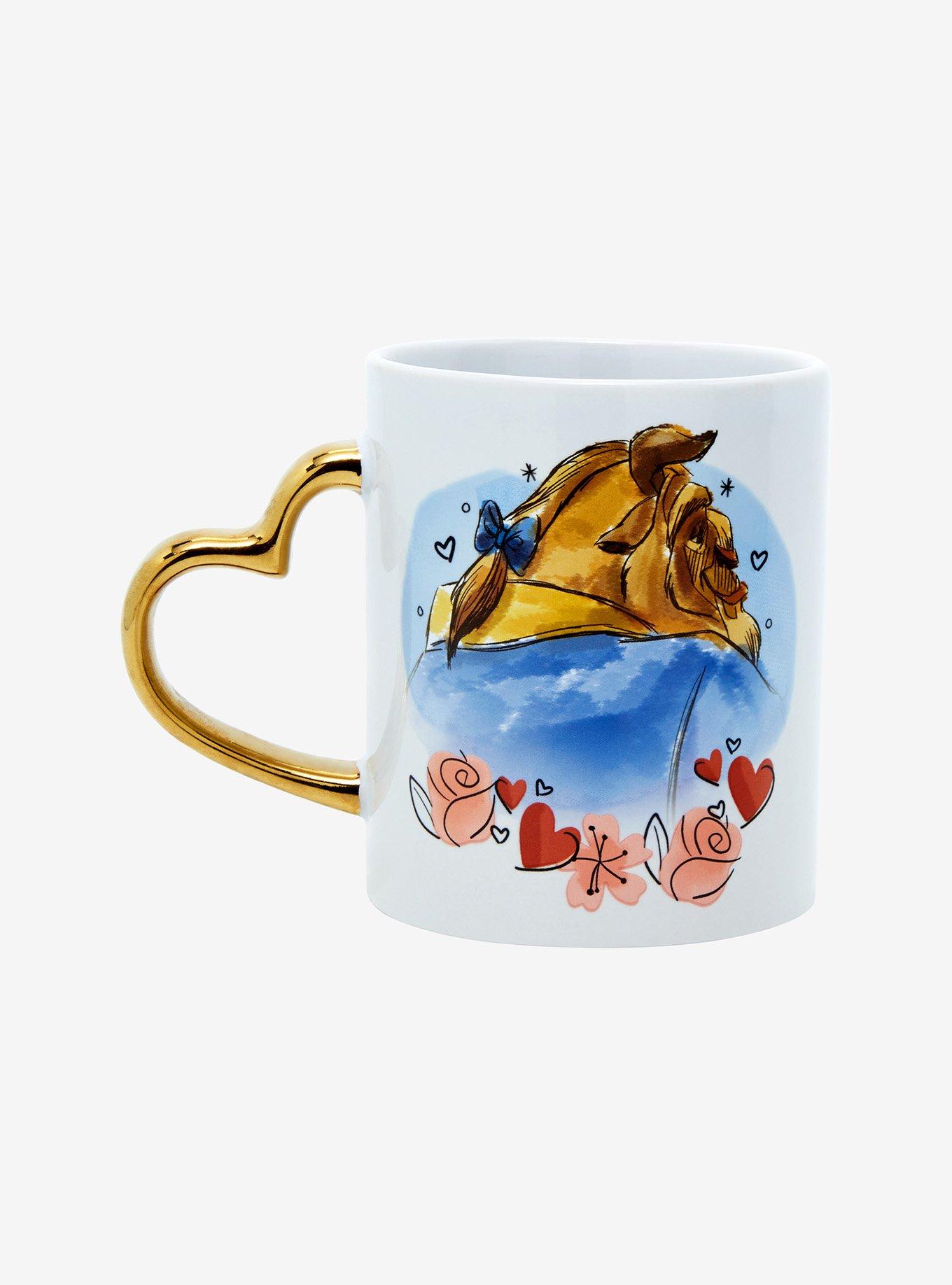 Disney Beauty and the Beast Belle & Beast Heart Handle Mug Set - BoxLunch Exclusive , , alternate