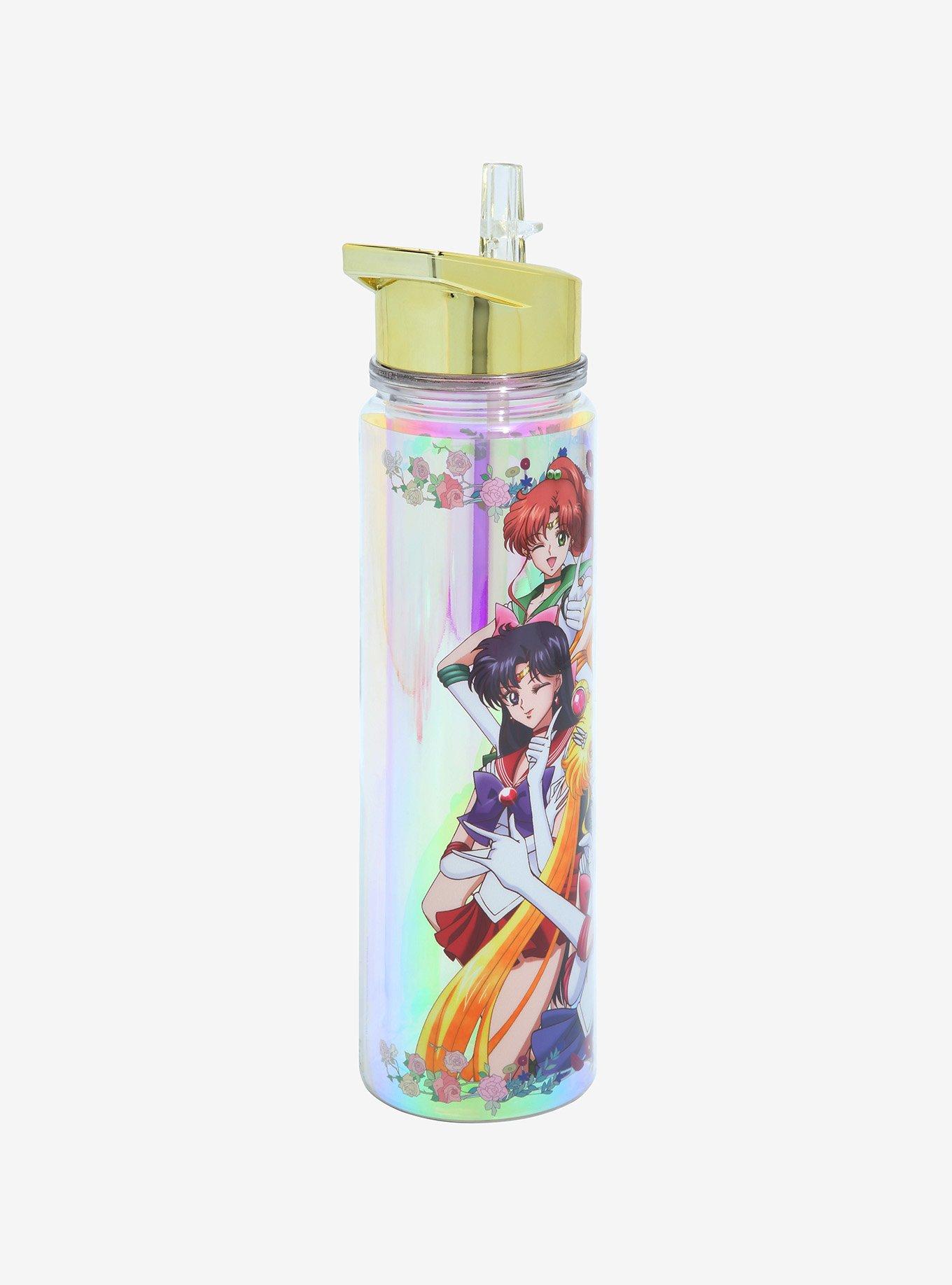 Pretty Guardian Sailor Moon Sailor Guardians Group Portrait Iridescent Water Bottle , , alternate