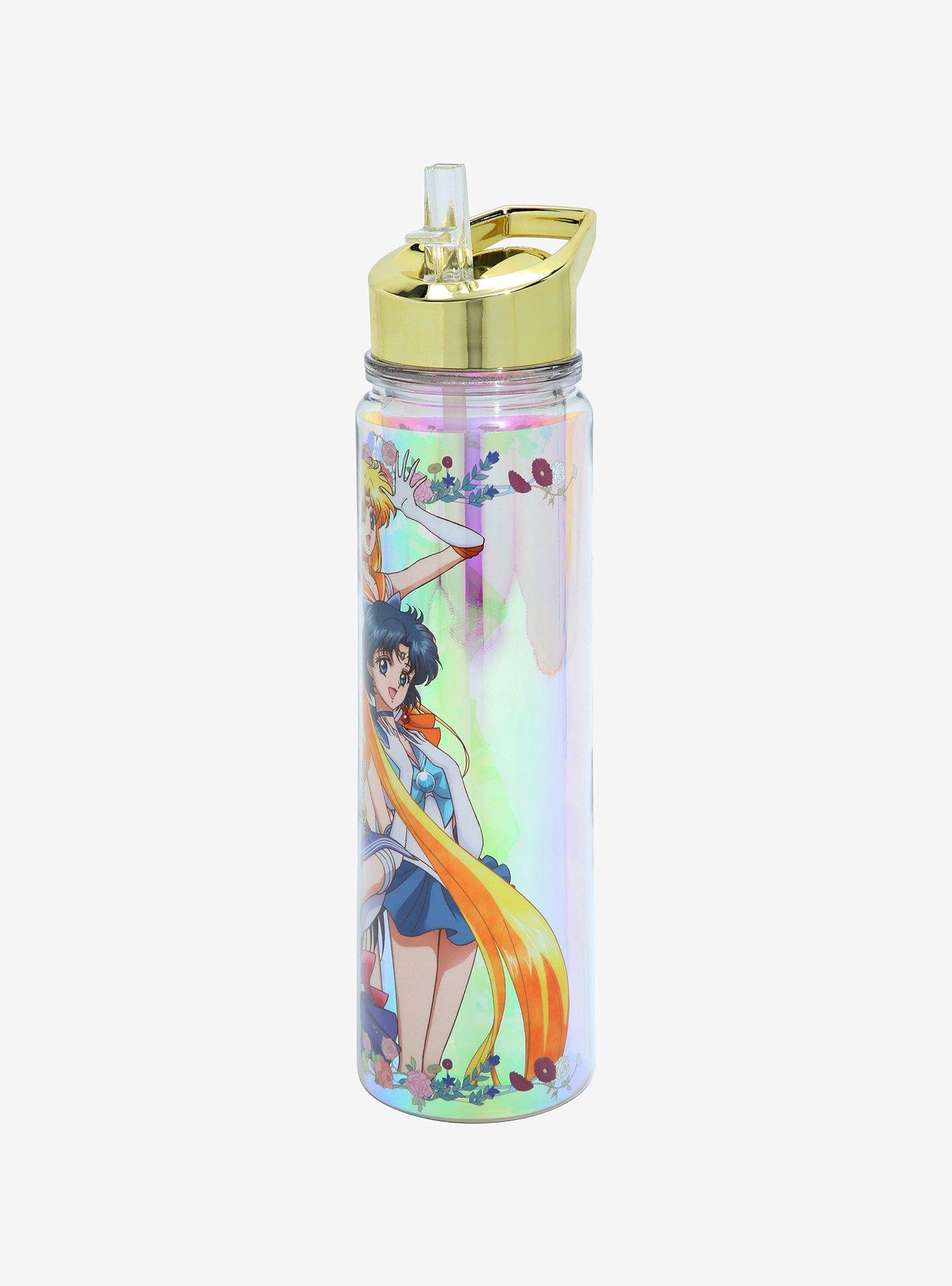 Pretty Guardian Sailor Moon Sailor Guardians Group Portrait Iridescent Water Bottle , , alternate