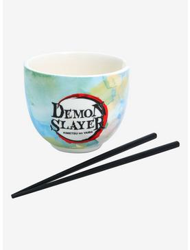 Demon Slayer: Kimetsu no Yaiba Group Portrait Watercolor Ramen Bowl with Chopsticks, , hi-res