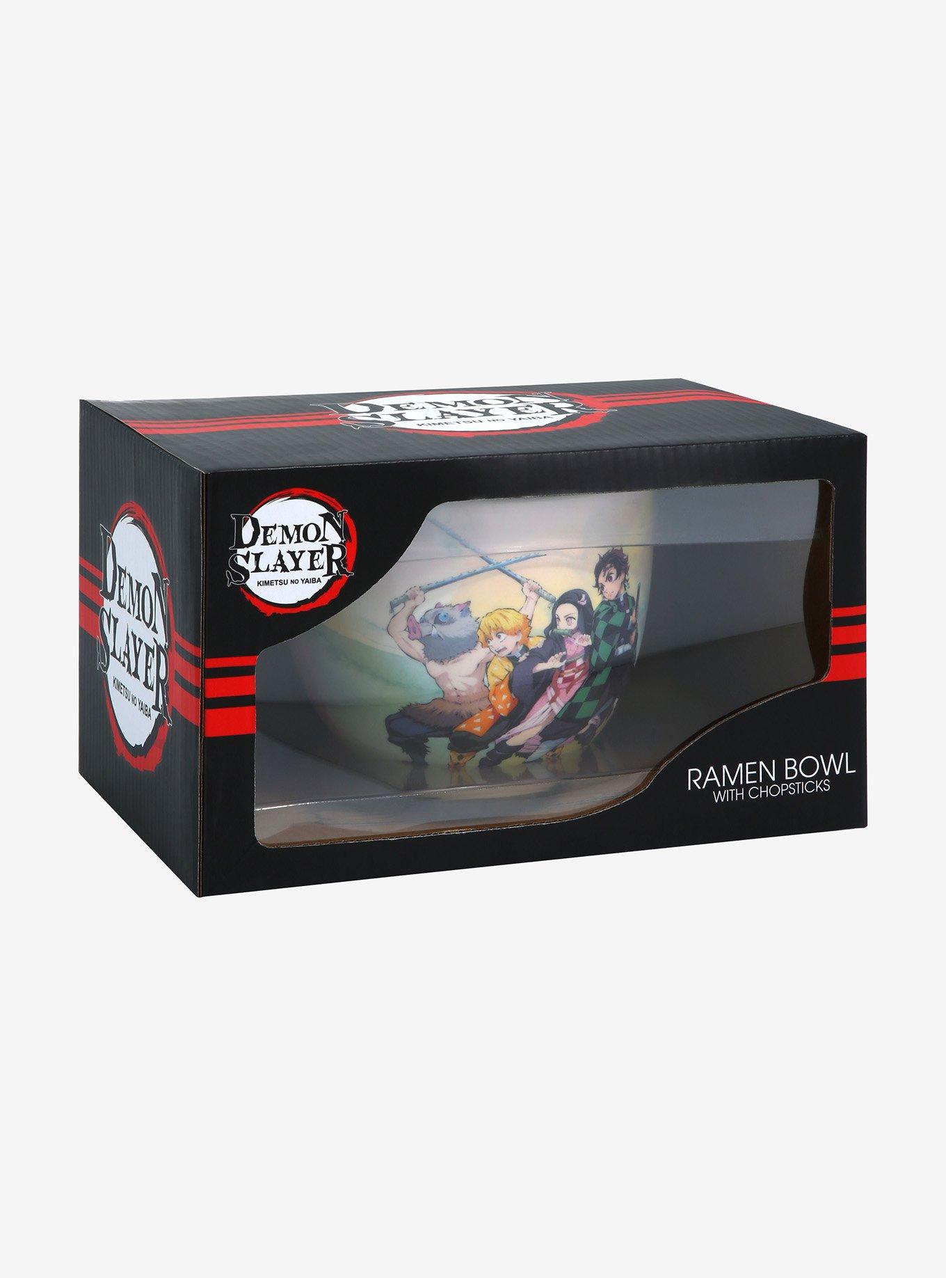 Demon Slayer: Kimetsu no Yaiba Group Portrait Watercolor Ramen Bowl with Chopsticks, , alternate