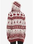 Harry Potter Fair Isle Sherpa Girls Open Cardigan Sweater, MULTI, alternate