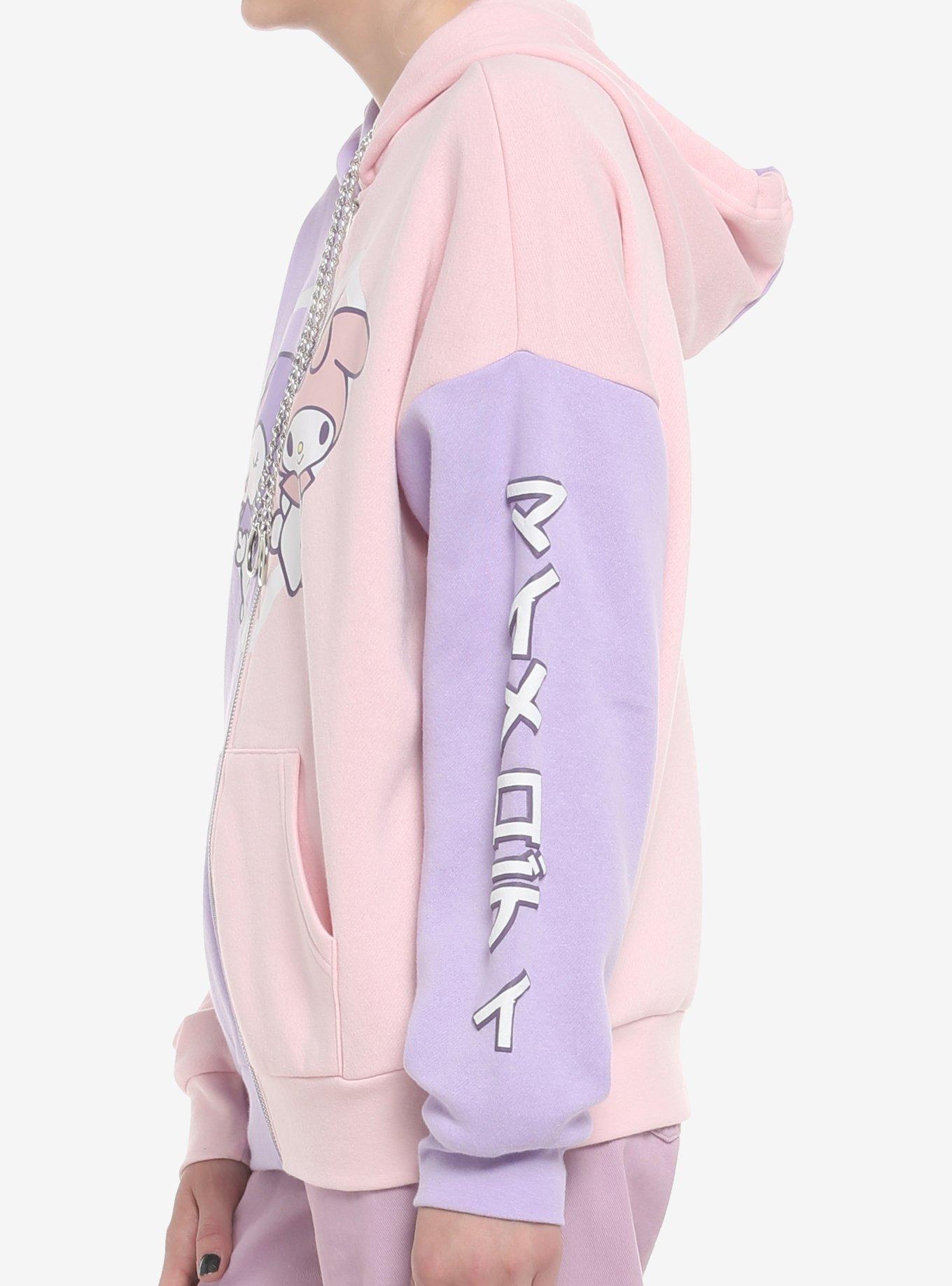 My Melody & Kuromi Pastel Split Girls Hoodie, MULTI, alternate