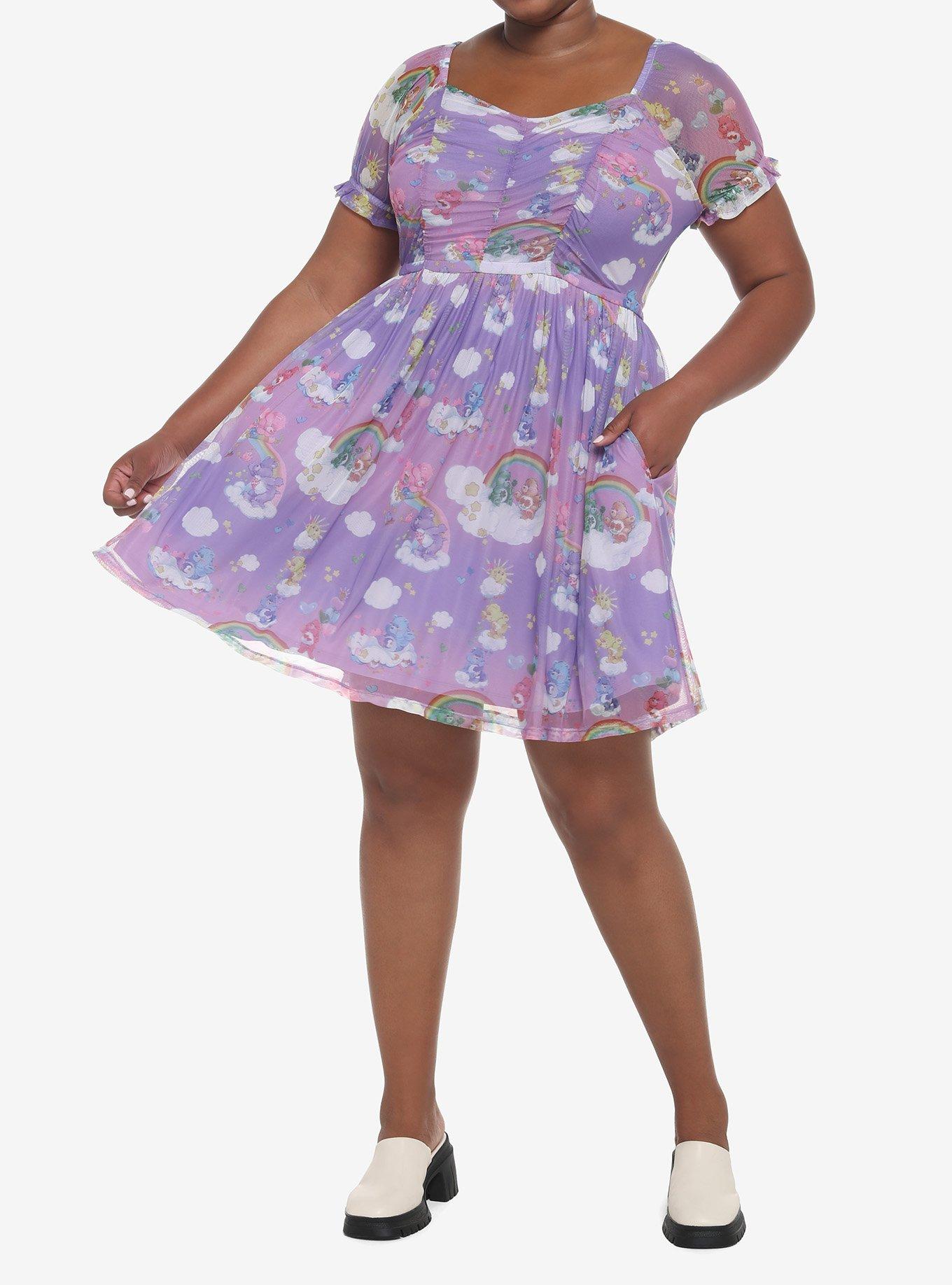 Care Bears Characters In The Clouds Dress Plus Size, MULTI, alternate