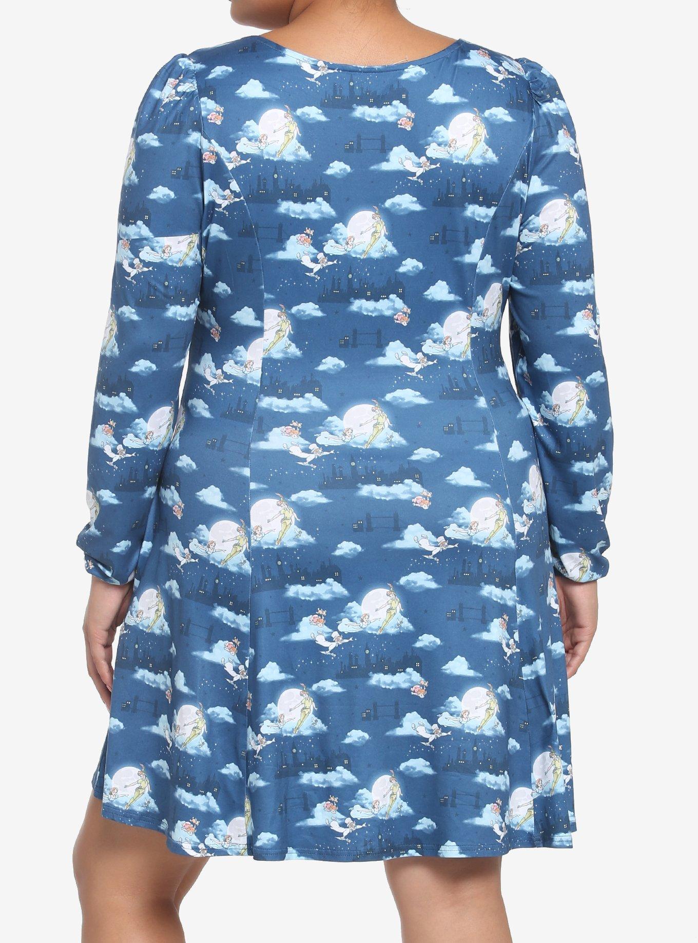 Disney Peter Pan Sky Dress Plus Size, MULTI, alternate
