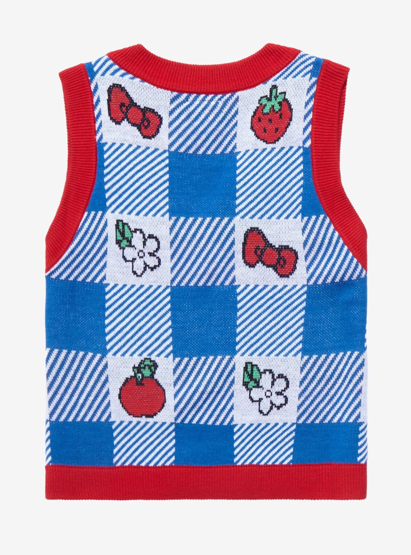 Sanrio Hello Kitty and Friends Kawaii Icons Gingham Women's Vest - BoxLunch Exclusive, , hi-res