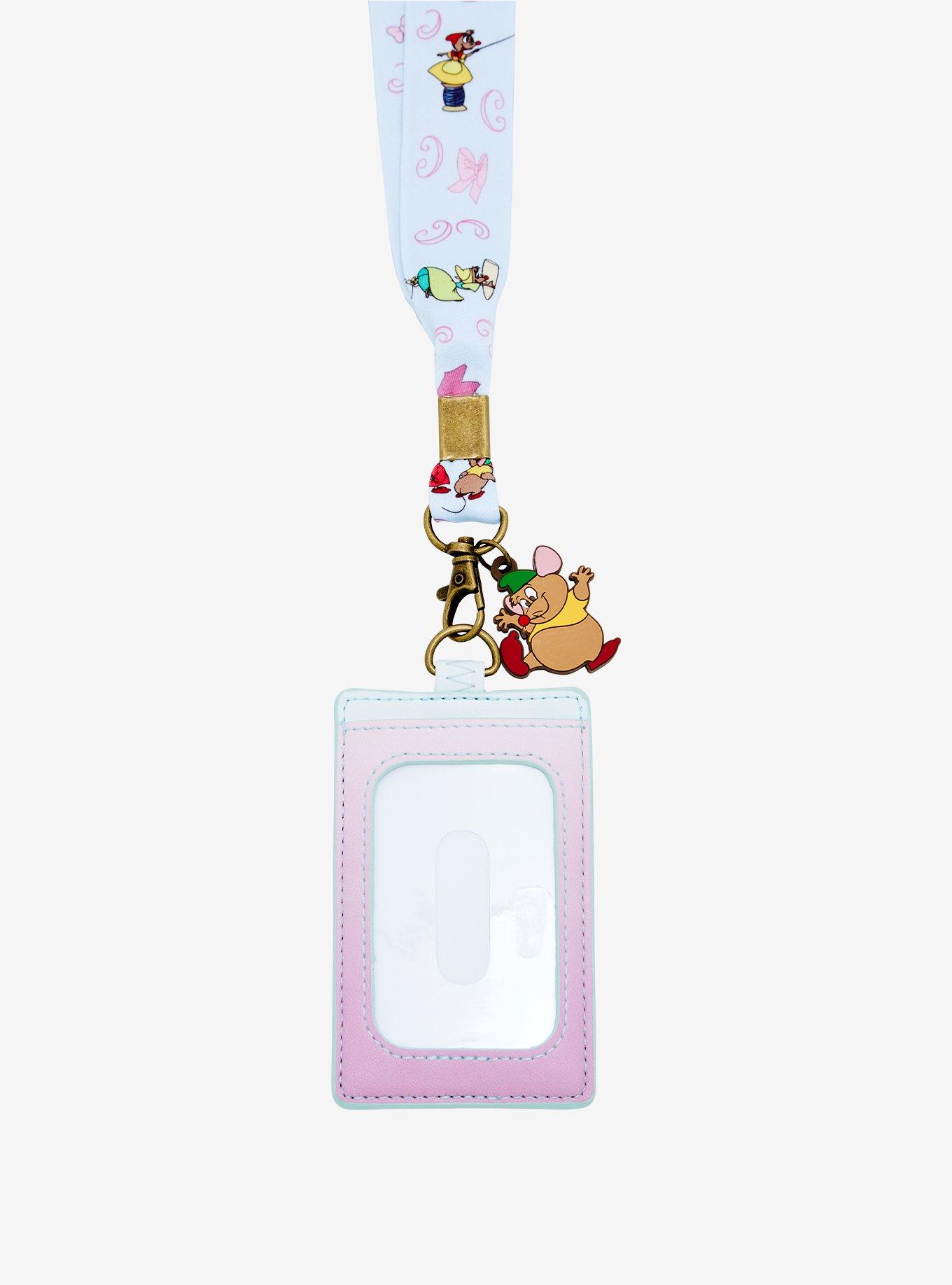 Loungefly Disney Cinderella Dressmaking Lanyard With Cardholder, , alternate
