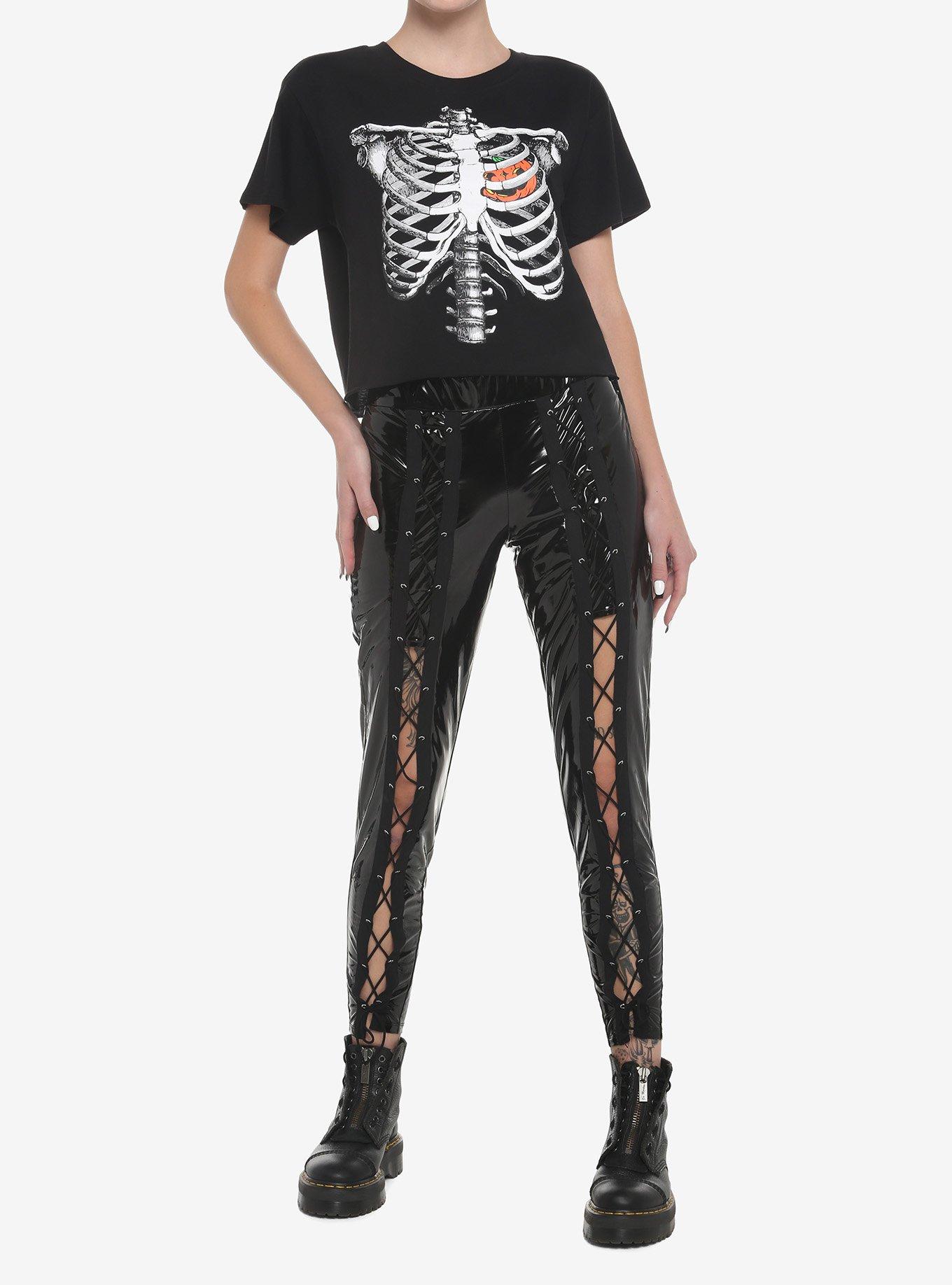 Pumpkin Heart Girls Crop T-Shirt, MULTI, alternate