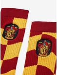 Harry Potter Gryffindor Crest Wavy Checkered Crew Socks - BoxLunch Exclusive , , alternate