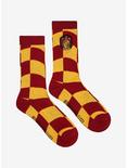 Harry Potter Gryffindor Crest Wavy Checkered Crew Socks - BoxLunch Exclusive , , alternate