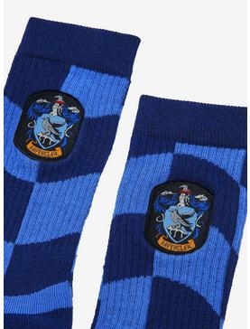 Harry Potter Ravenclaw Crest Wavy Checkered Crew Socks - BoxLunch Exclusive , , hi-res