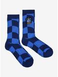 Harry Potter Ravenclaw Crest Wavy Checkered Crew Socks - BoxLunch Exclusive , , alternate