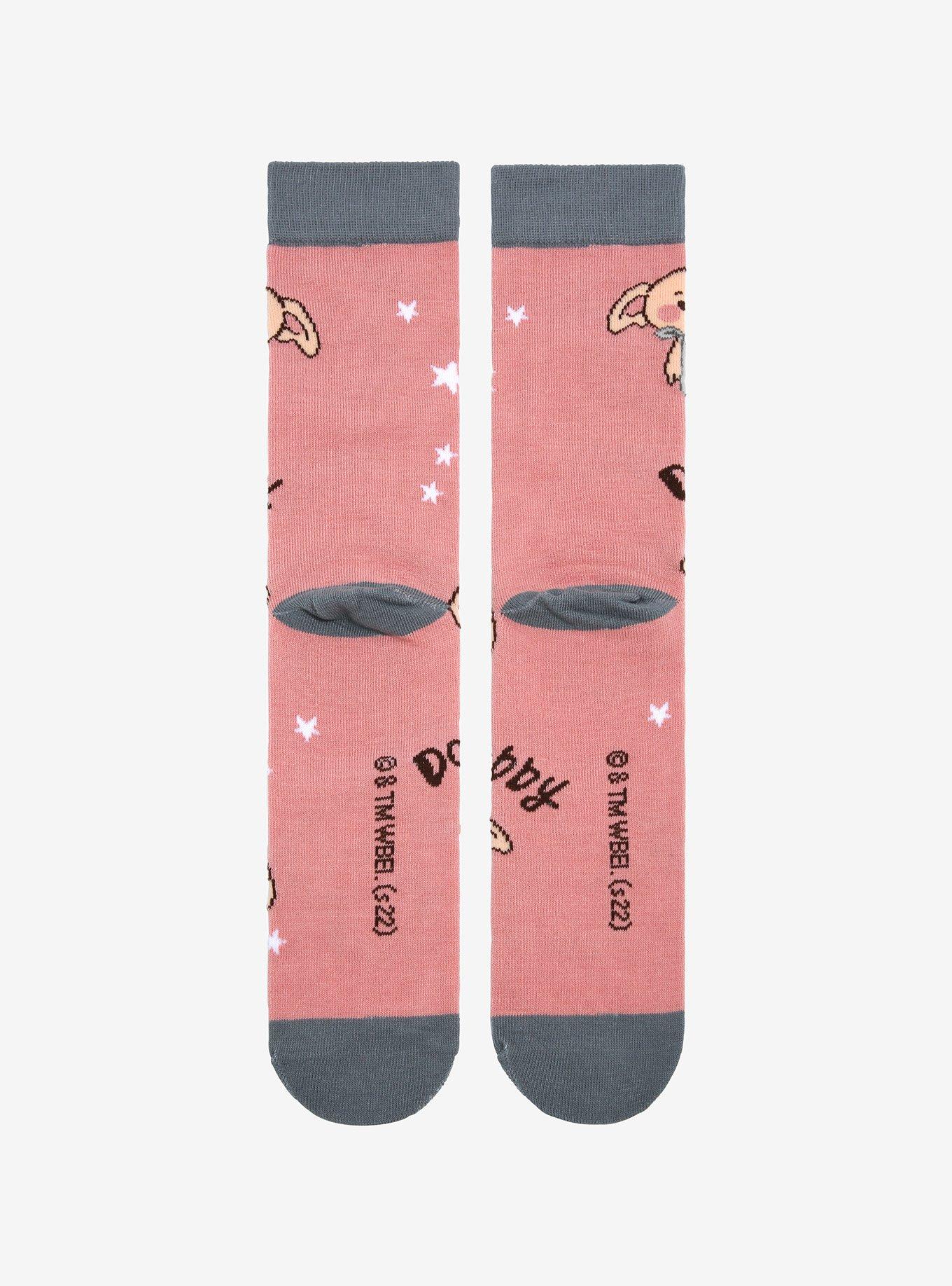 Harry Potter Chibi Dobby Allover Print Crew Socks - BoxLunch Exclusive, , alternate