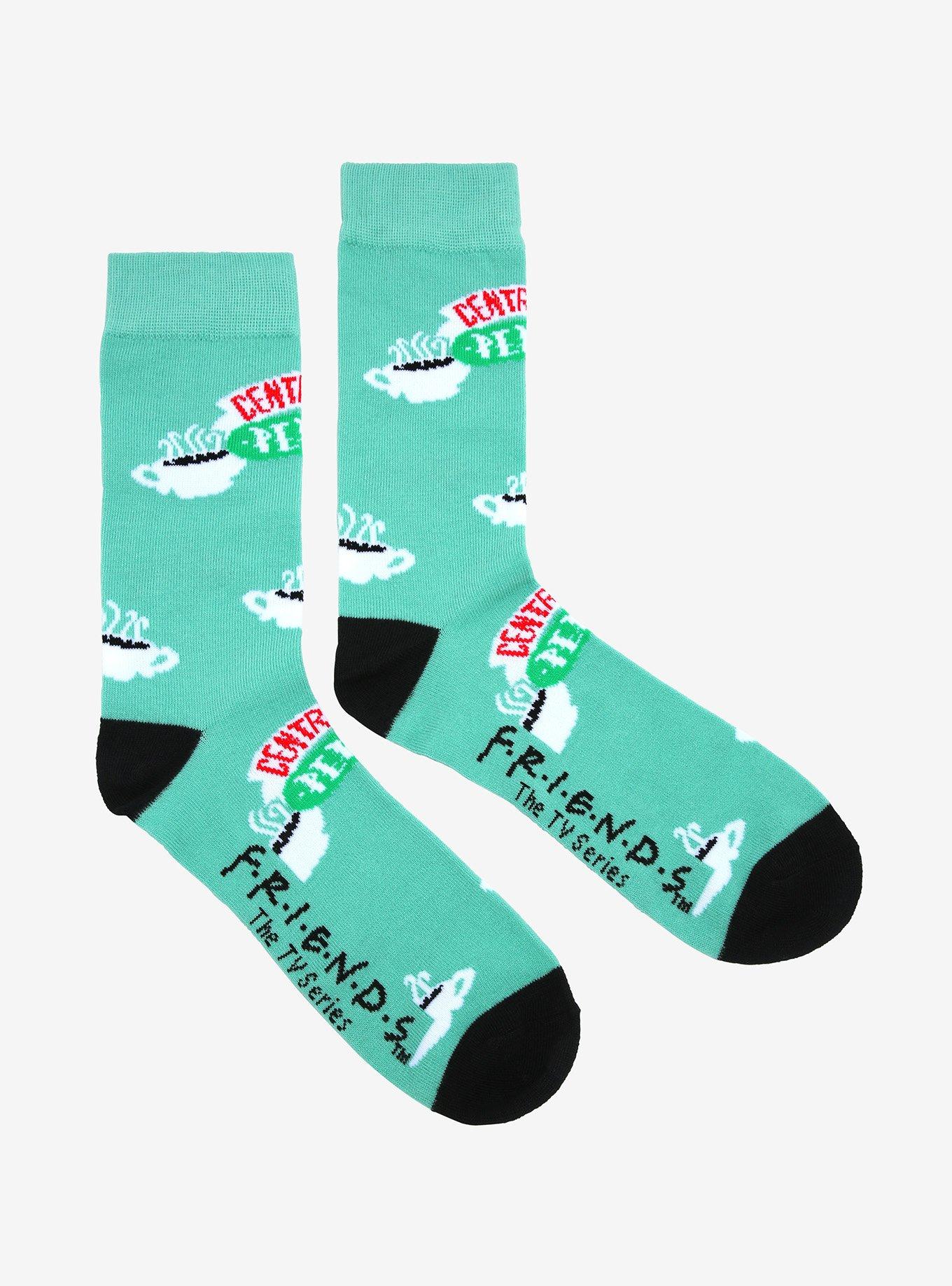 Friends Central Perk Allover Print Logo Crew Socks - BoxLunch Exclusive , , alternate