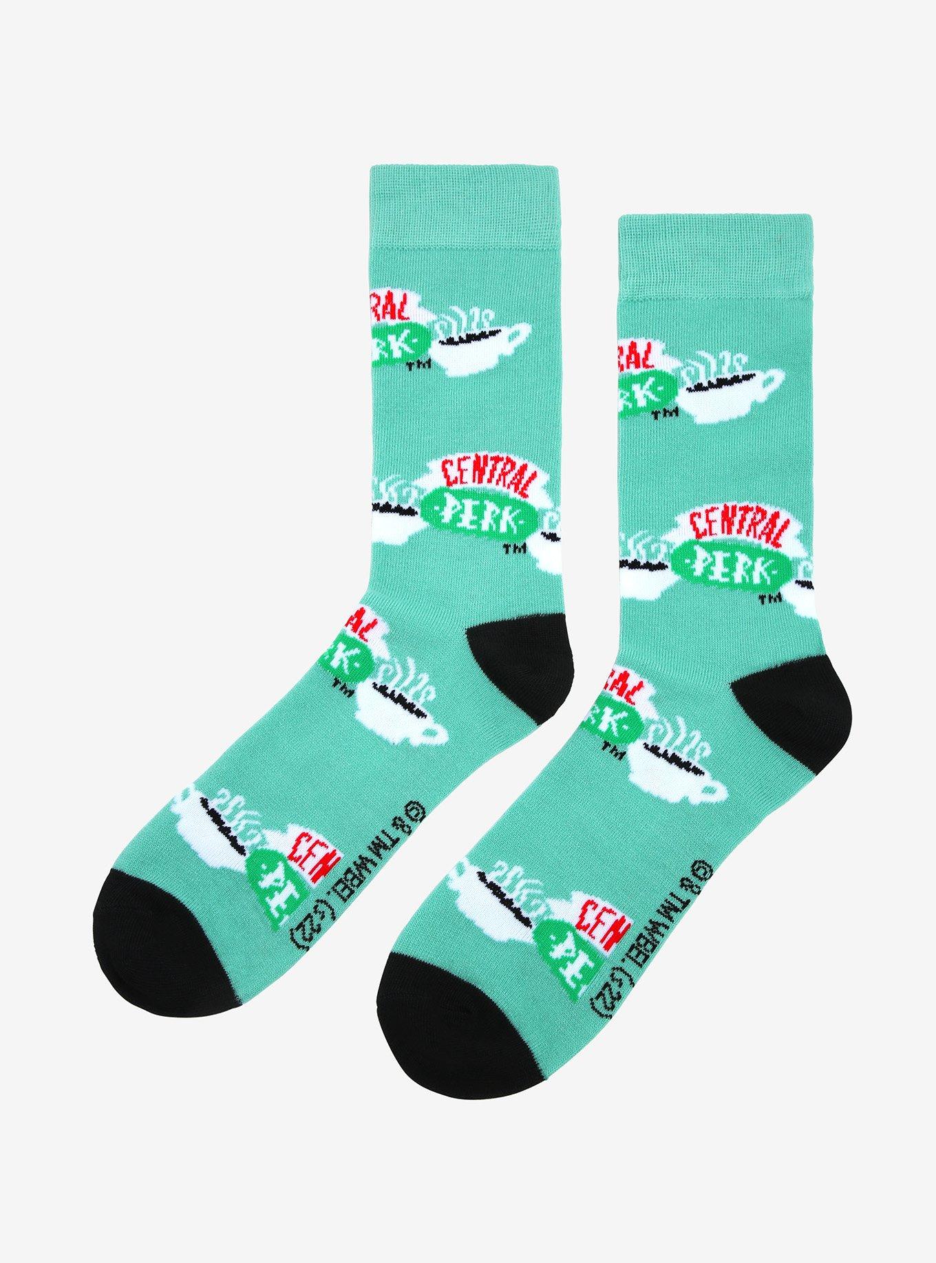 Friends Central Perk Allover Print Logo Crew Socks - BoxLunch Exclusive , , alternate