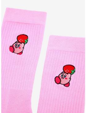 Plus Size Nintendo Kirby with Strawberry Crew Socks- BoxLunch Exclusive, , hi-res
