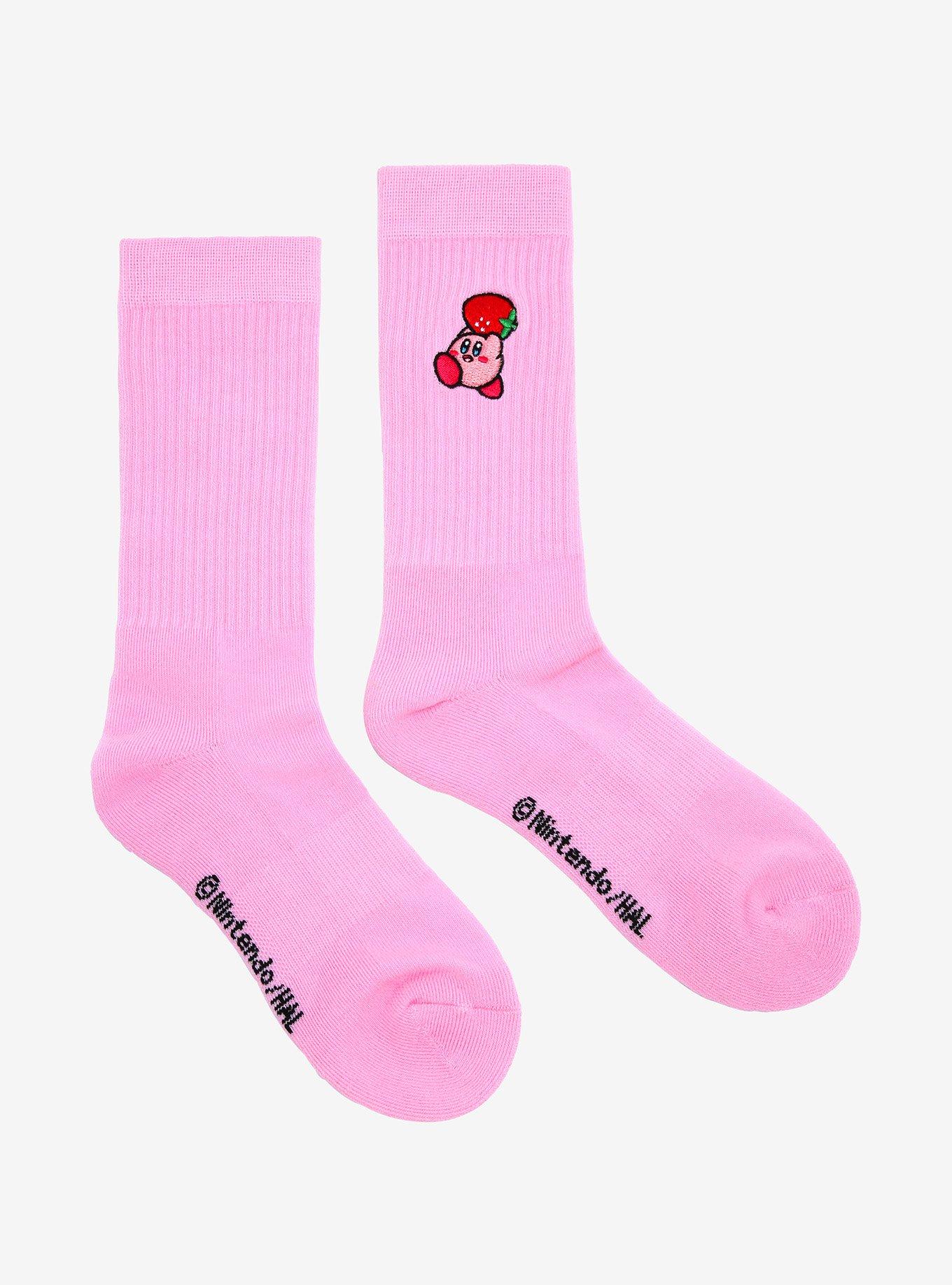 Nintendo Kirby with Strawberry Crew Socks- BoxLunch Exclusive