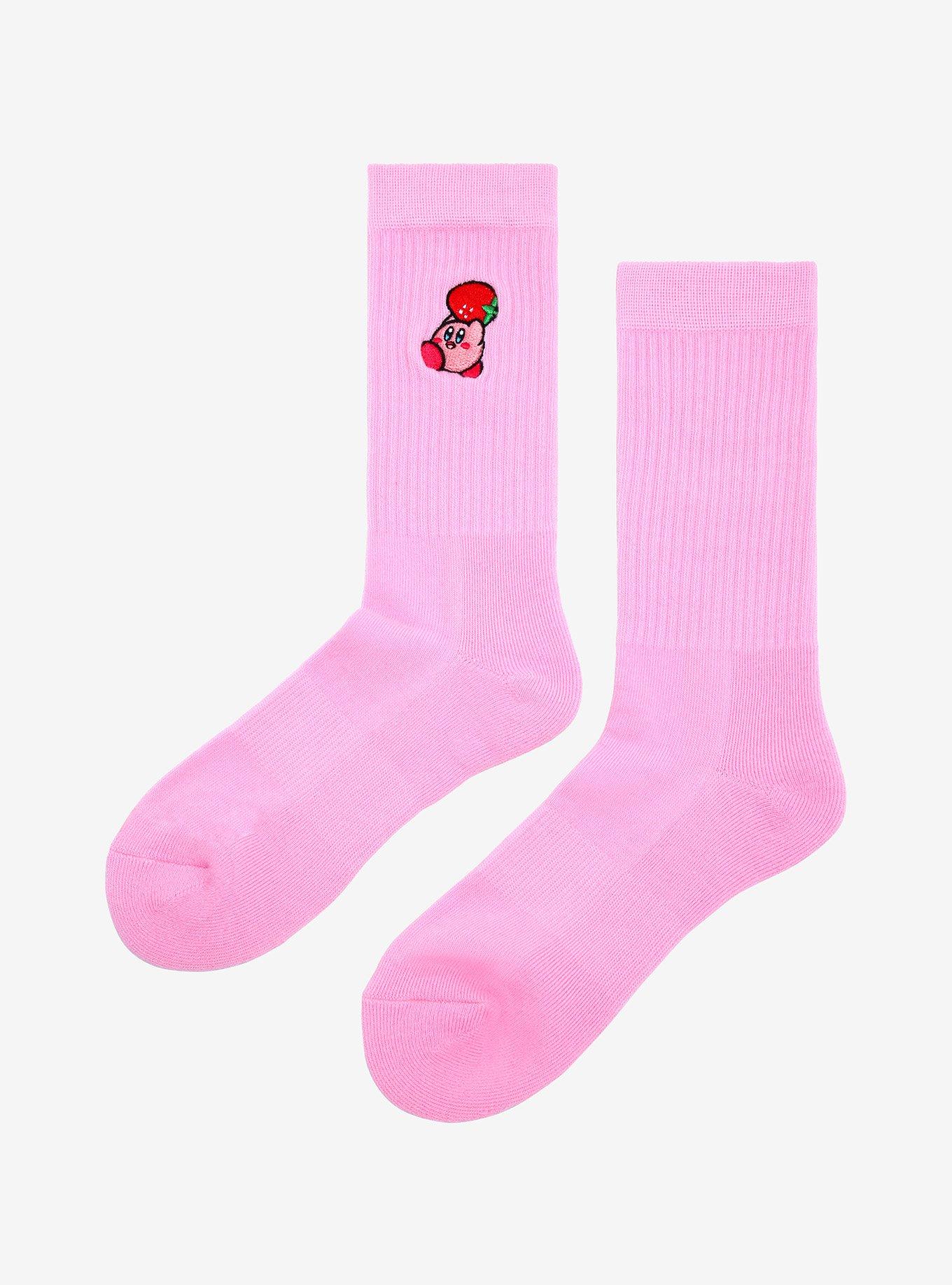 Nintendo Kirby with Strawberry Crew Socks- BoxLunch Exclusive, , alternate