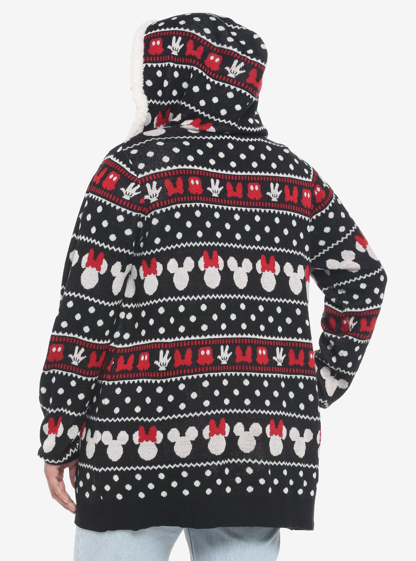 Disney Mickey Mouse & Minnie Mouse Sherpa Open Cardigan Plus Size, MULTI, alternate