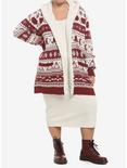 Harry Potter Fair Isle Sherpa Open Cardigan Sweater Plus Size, MULTI, alternate