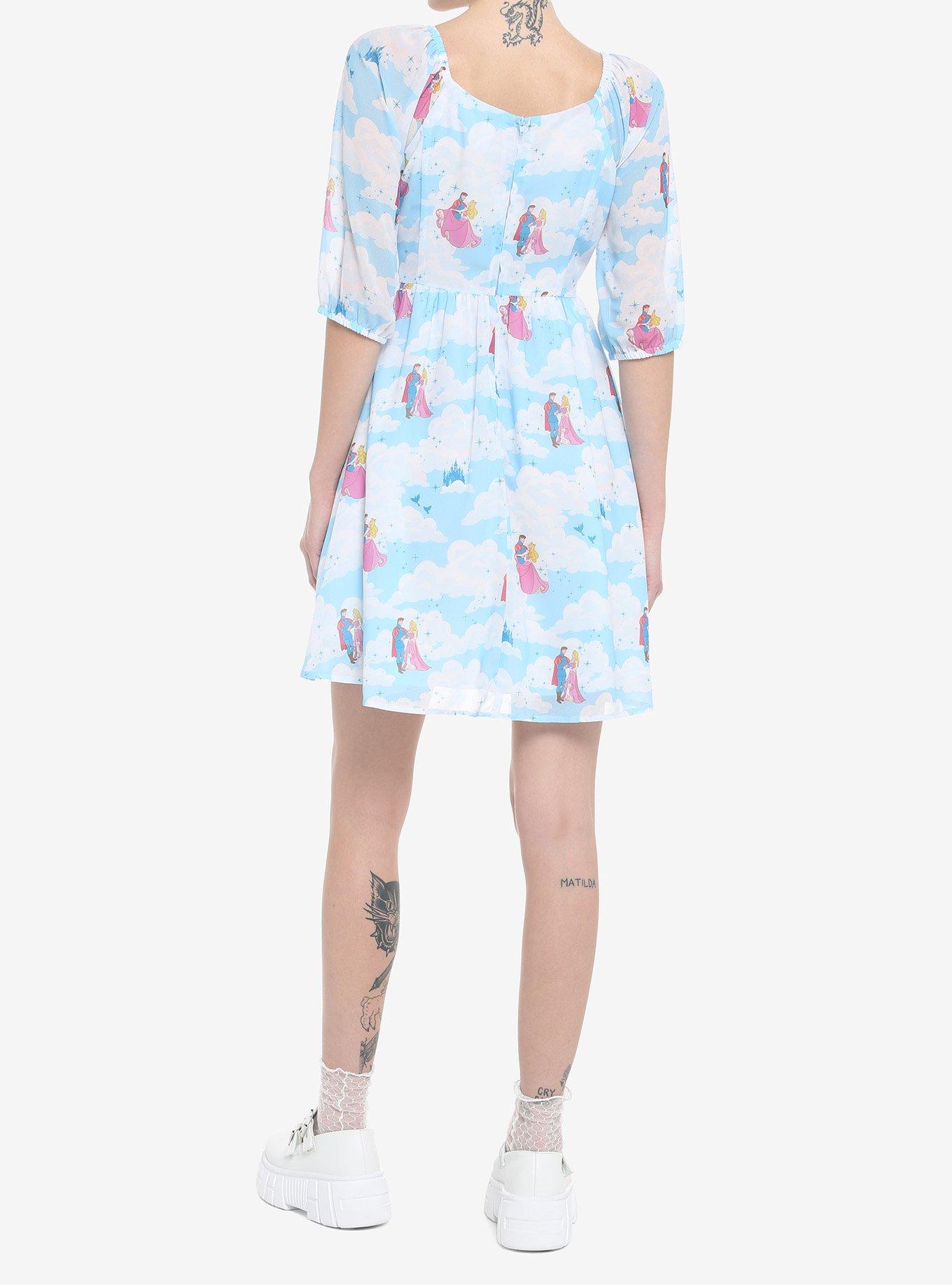 Disney Sleeping Beauty Clouds Long-Sleeve Dress, MULTI, alternate