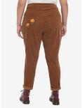 Disney Chip 'N' Dale Embroidered Corduroy Mom Jeans Plus Size, BROWN, alternate