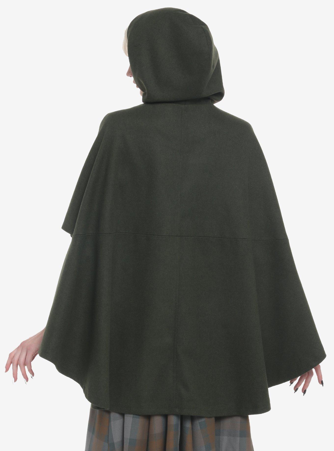 Her Universe Outlander Hooded Cape, DARK GREEN, alternate