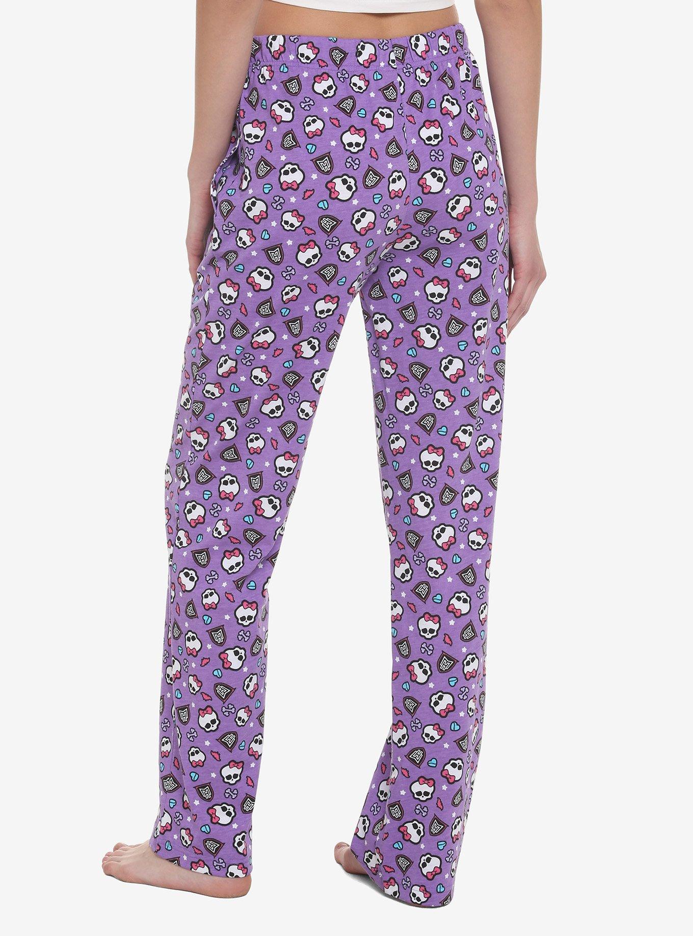 Monster High Logo Pajama Pants, PURPLE, alternate