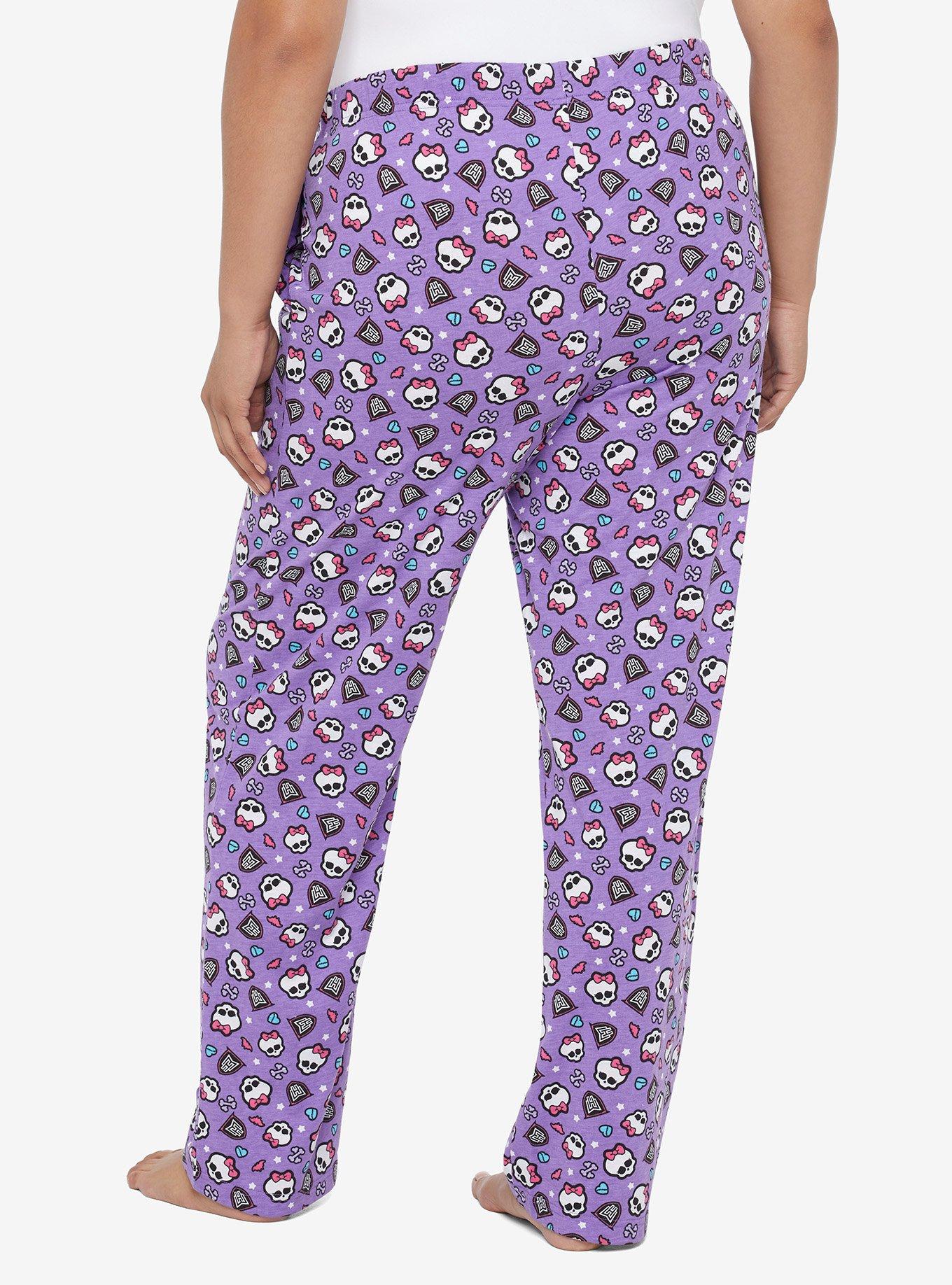 Monster High Logo Pajama Pants Plus Size, PURPLE, alternate